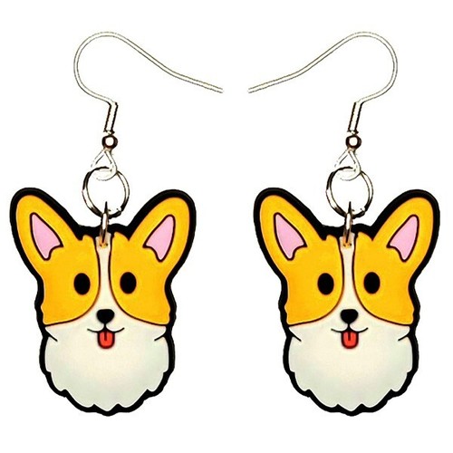 Corgi earrings handmade - corgi,