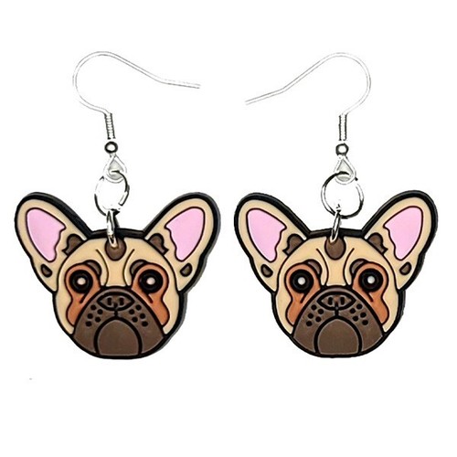 French bulldog earrings - bulldog,