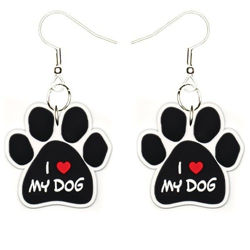 Love dog earrings handmade - love, my