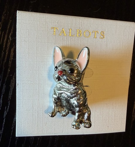 Talbots french bulldog brooch - talbots,
