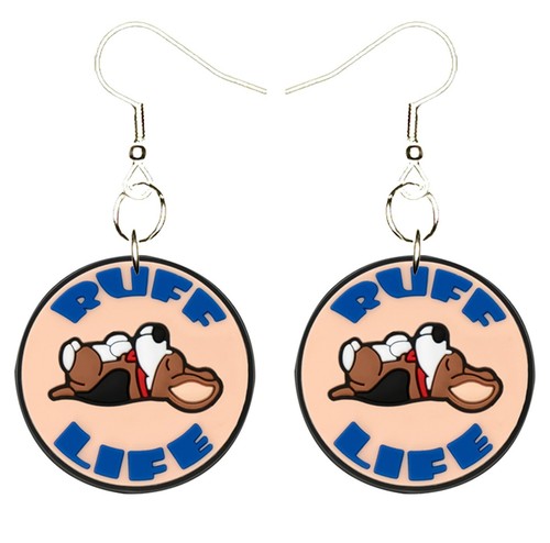 Ruff life earrings handmade - ruff,