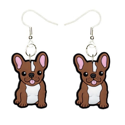 French bulldog earrings - french,