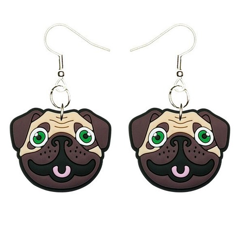 Pug puppy dog earrings - pug,