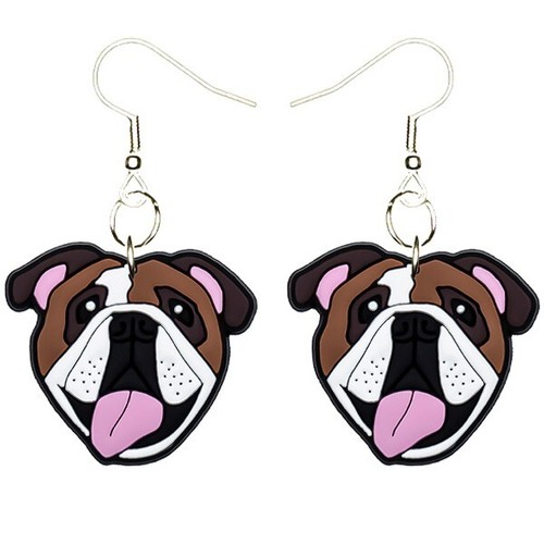 Bulldog earrings handmade - bulldog,