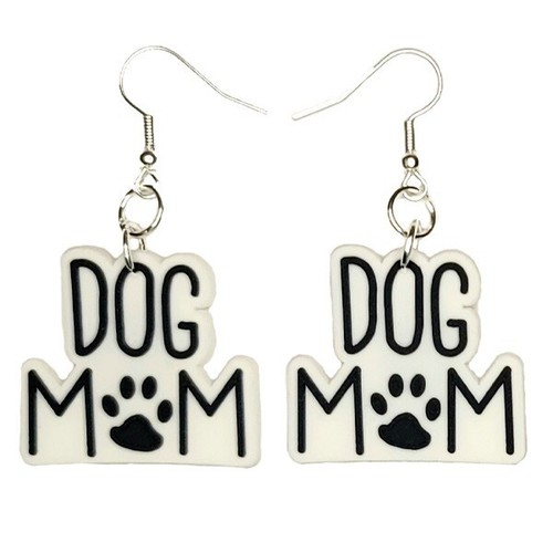 Dog mom earrings handmade - dog,
